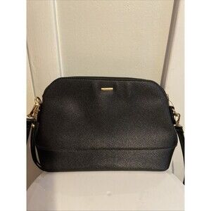 LOVEVOOK Women's Dome Crossbody Bag Vegan Black Leather Purse NWOT